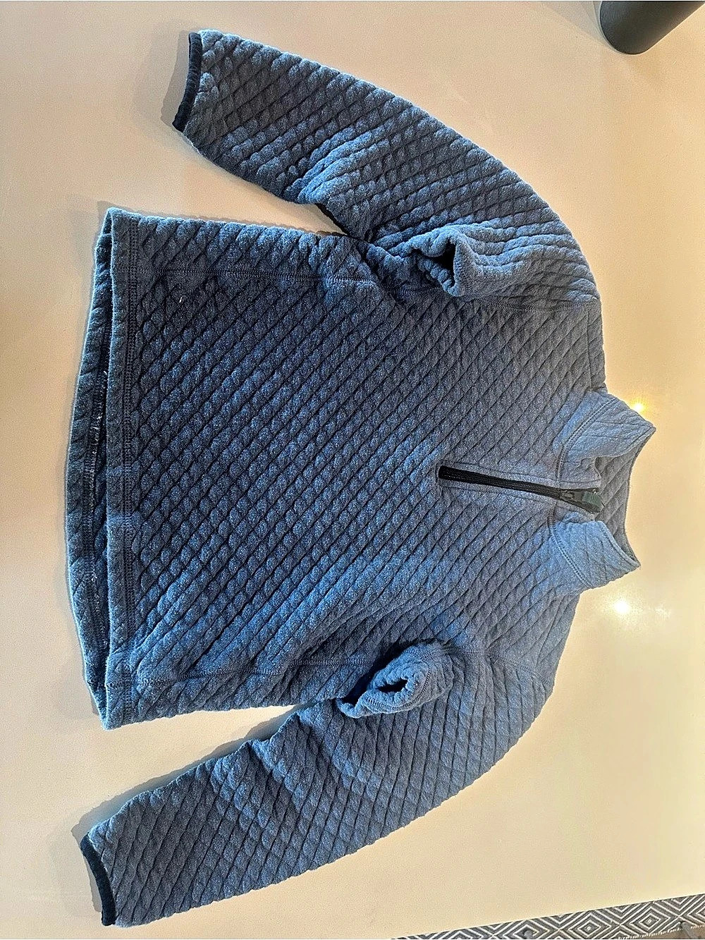 Crewcuts Quilted 3/4 zip in Blue